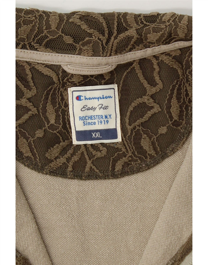 CHAMPION Dame Easy Fit træningsdragt Topjakke UK 20 2XL Beige Bomuld