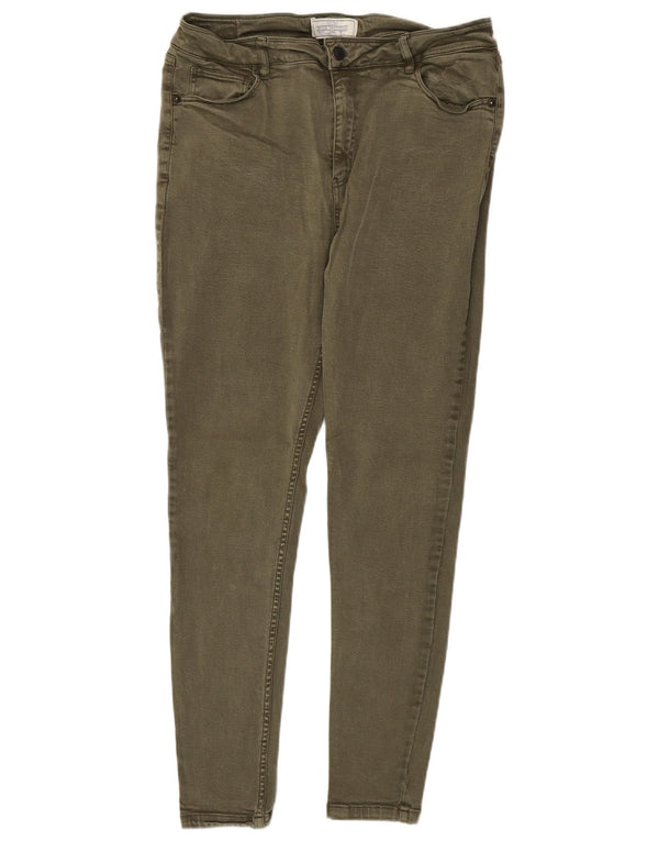 Fat Face Dame Harlow Højtalje Jegging Jeans UK 14 Large W34 L28 Khaki