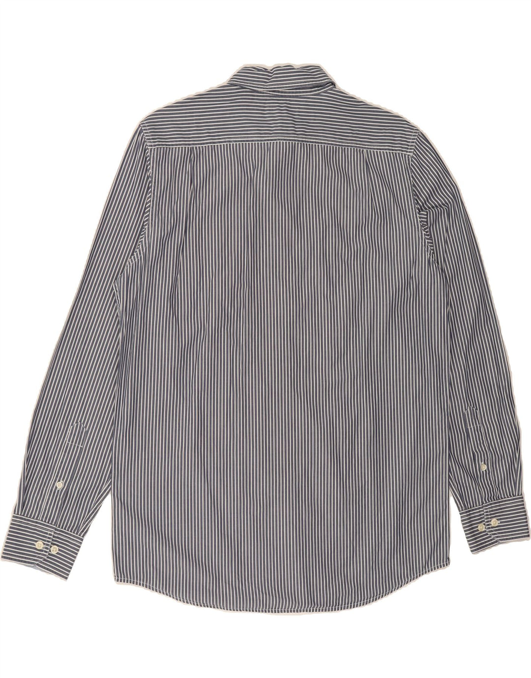 CHAPS Mens Shirt Medium Navy Blue Pinstripe Cotton Vintage Chaps and Second-Hand Chaps from Messina Hembry 