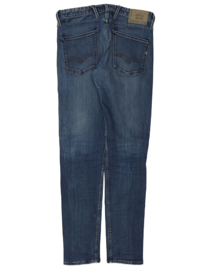 Replay Dame Anbass Slim Jeans W29 L31 Blå