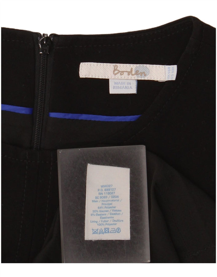 Boden Dame Skede Kjole UK 14 Stor Sort Polyester