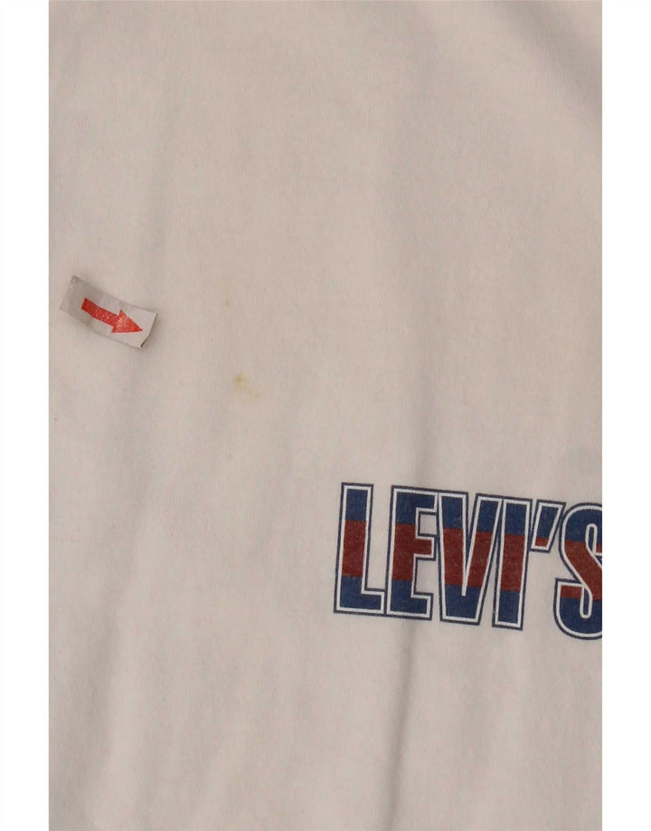 Levi's Herre grafisk T-shirt Top Stor hvid bomuld
