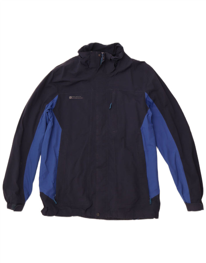 MOUNTAIN WAREHOUSE Regnjakke til mænd UK 36 Small Navy Blue Colourblock