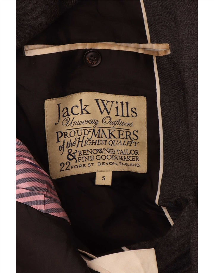 Jack Wills Herre 2-knaps blazerjakke UK 36 Lille grå uld