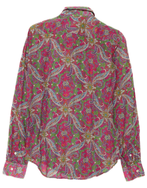 Ralph Lauren Dame Slim Fit skjorte US 6 Medium Flerfarvet Paisley Cotton