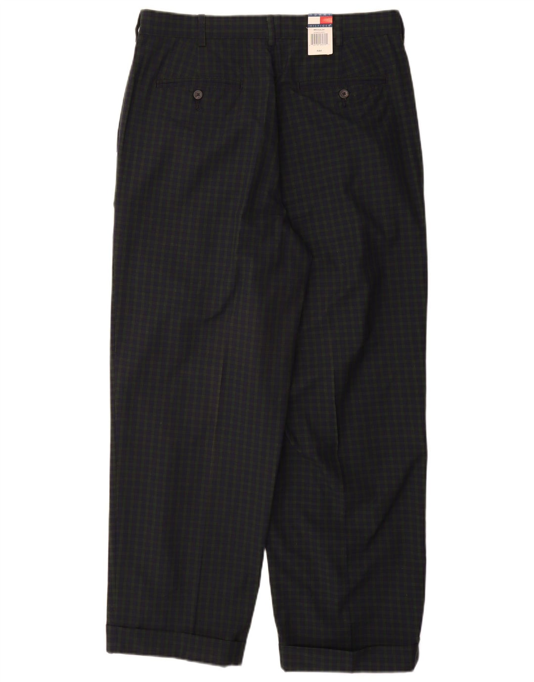 Tommy Hilfiger Herre Pegged Casual Bukser W33 L30 Marineblå ternet bomuld