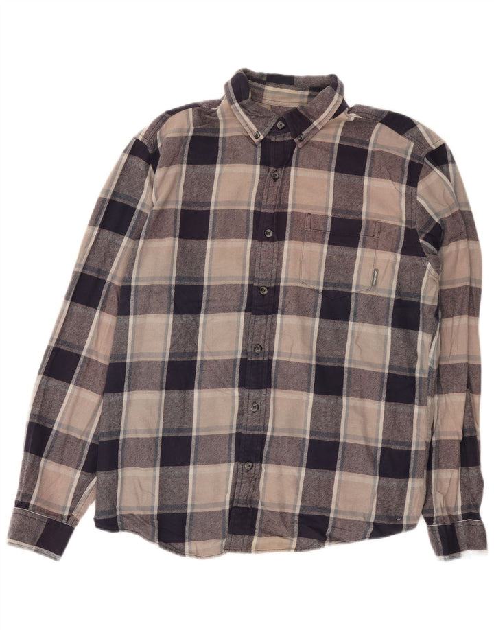 Eddie Bauer Herre flannelskjorte Stor flerfarvet ternet bomuld