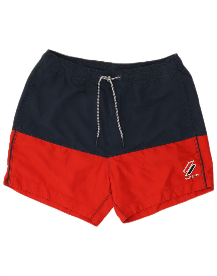 Superdry Badeshorts til mænd Medium Marineblå Colourblock Polyester
