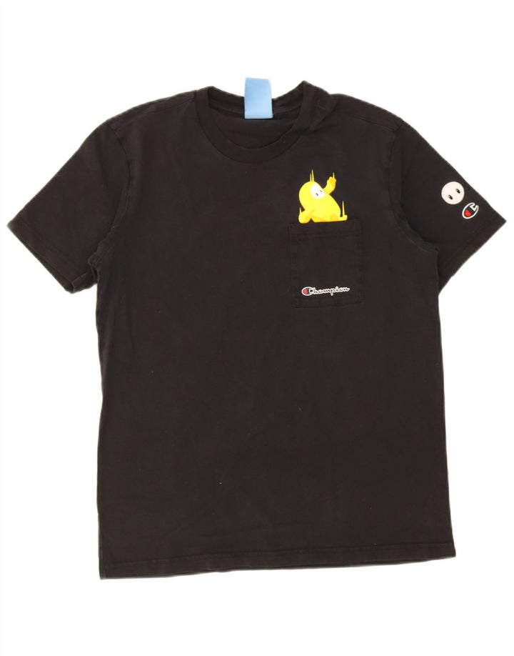 Champion Herre Grafisk T-Shirt Top XS Sort