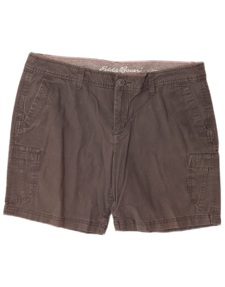 Eddie Bauer Dame Cargo Shorts US 12 Large W32 Grå Bomuld
