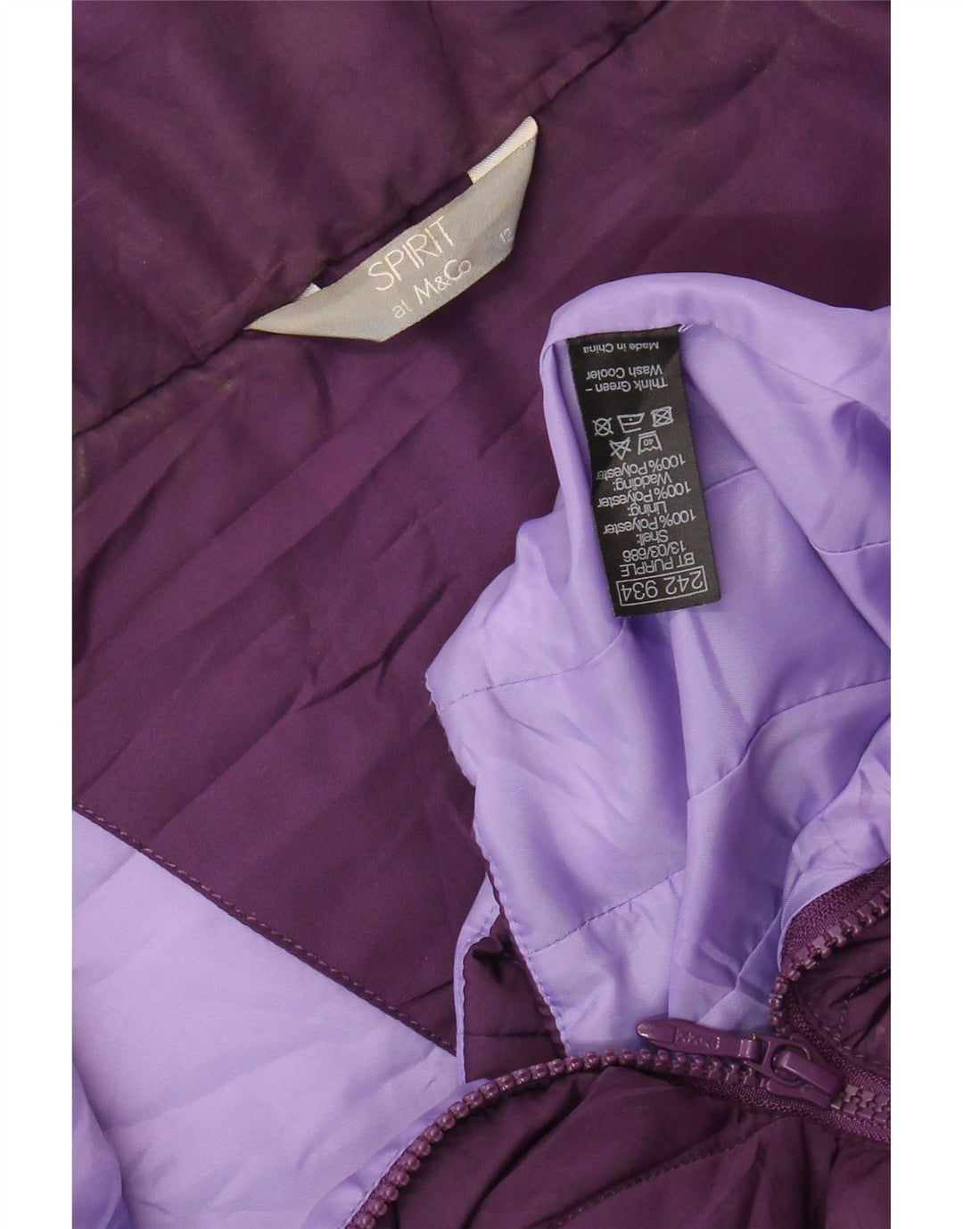 M&Co Womens Polstret Gilet UK 12 Medium Purple Polyester