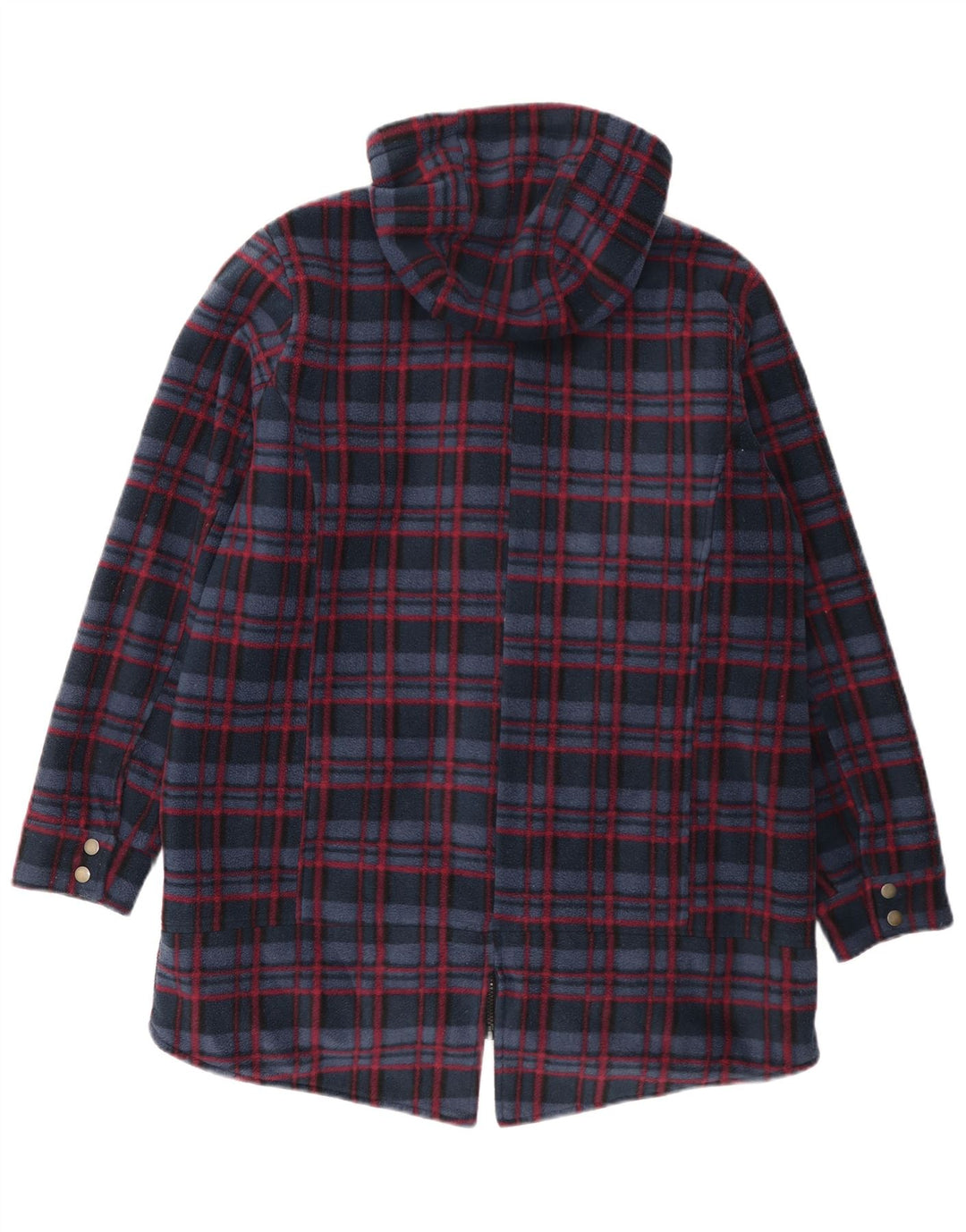 Cotton Traders Dame Hooded Parka Jacket UK 16 Large Navy Blue Check