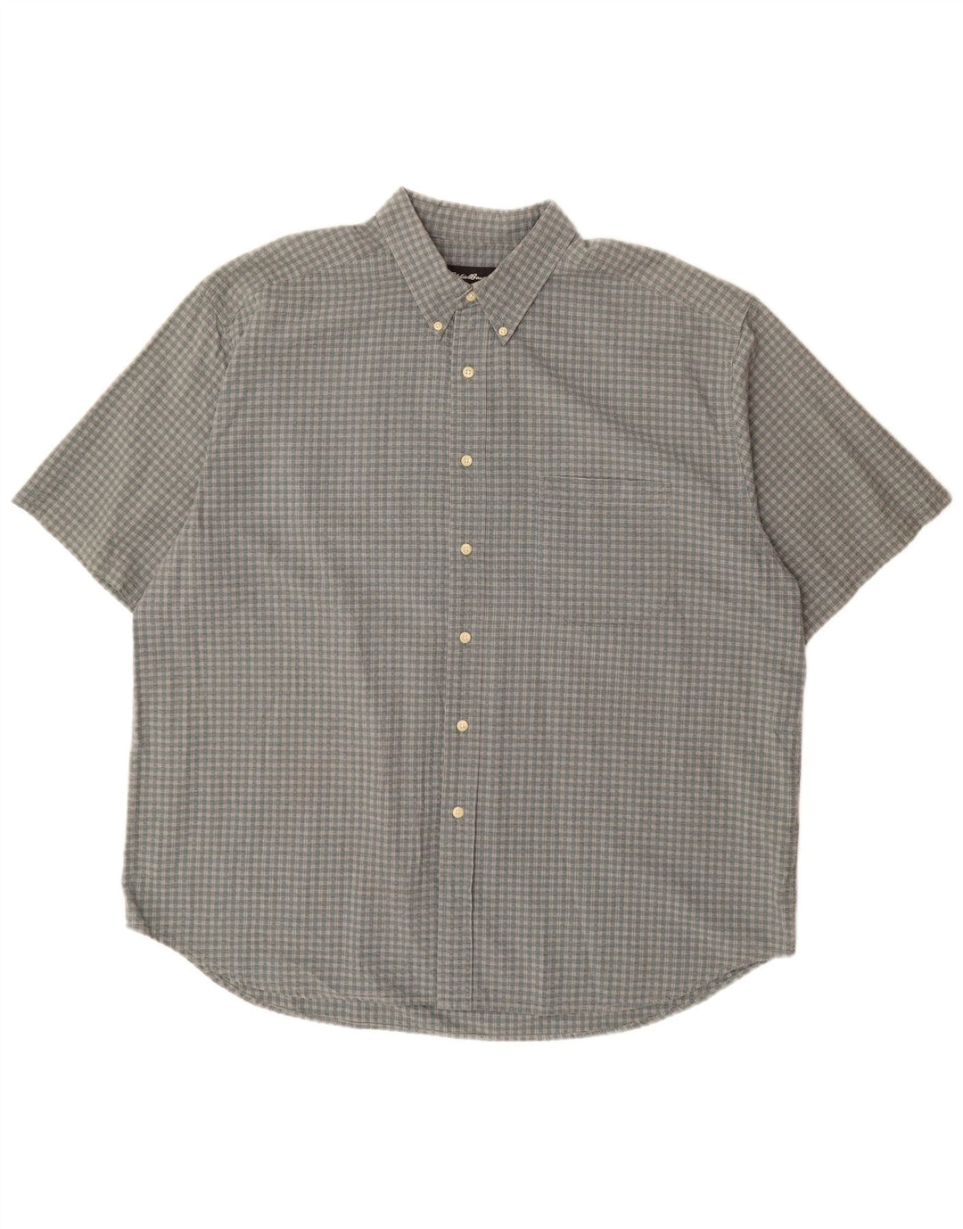Eddie Bauer Kortærmet Herreskjorte 2XL Grå Gingham Bomuld