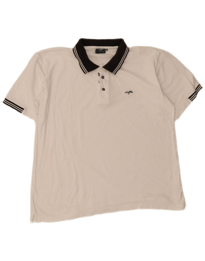 Lotto Herre Rugby Polo Shirt 2XL Hvidstribet