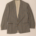 Prandina Herre 2-knaps blazerjakke UK 40 Large Green Houndstooth New Wool