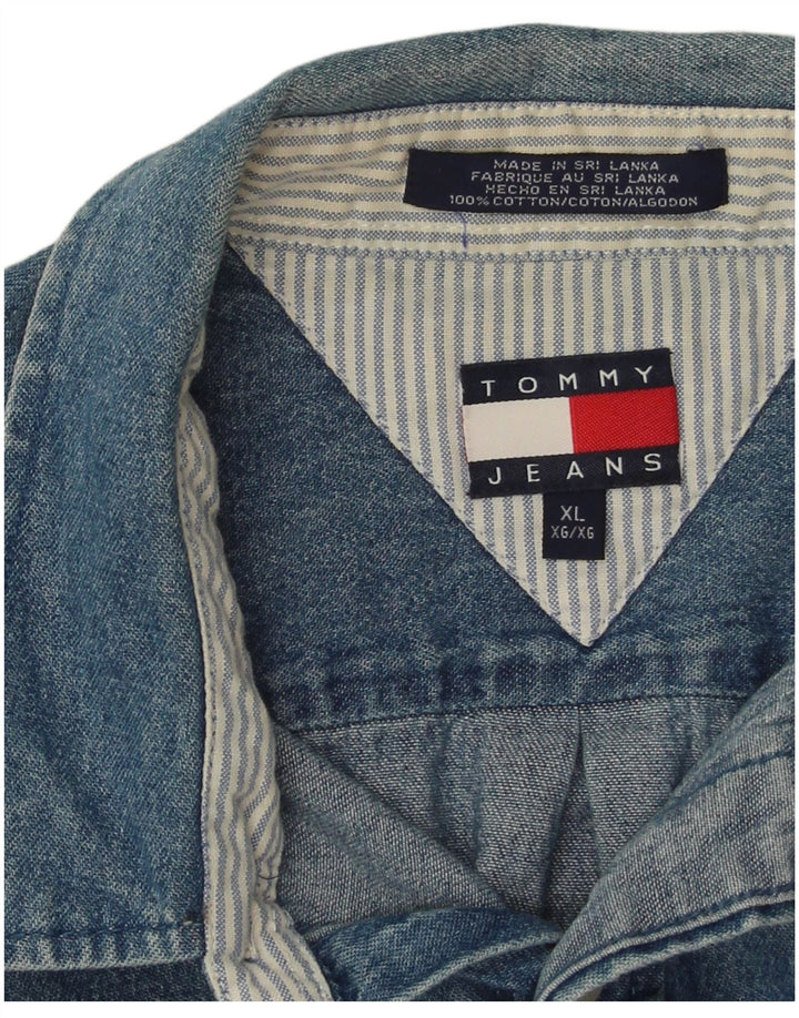 Tommy Hilfiger Herre Denim Shirt XL Blå Bomuld
