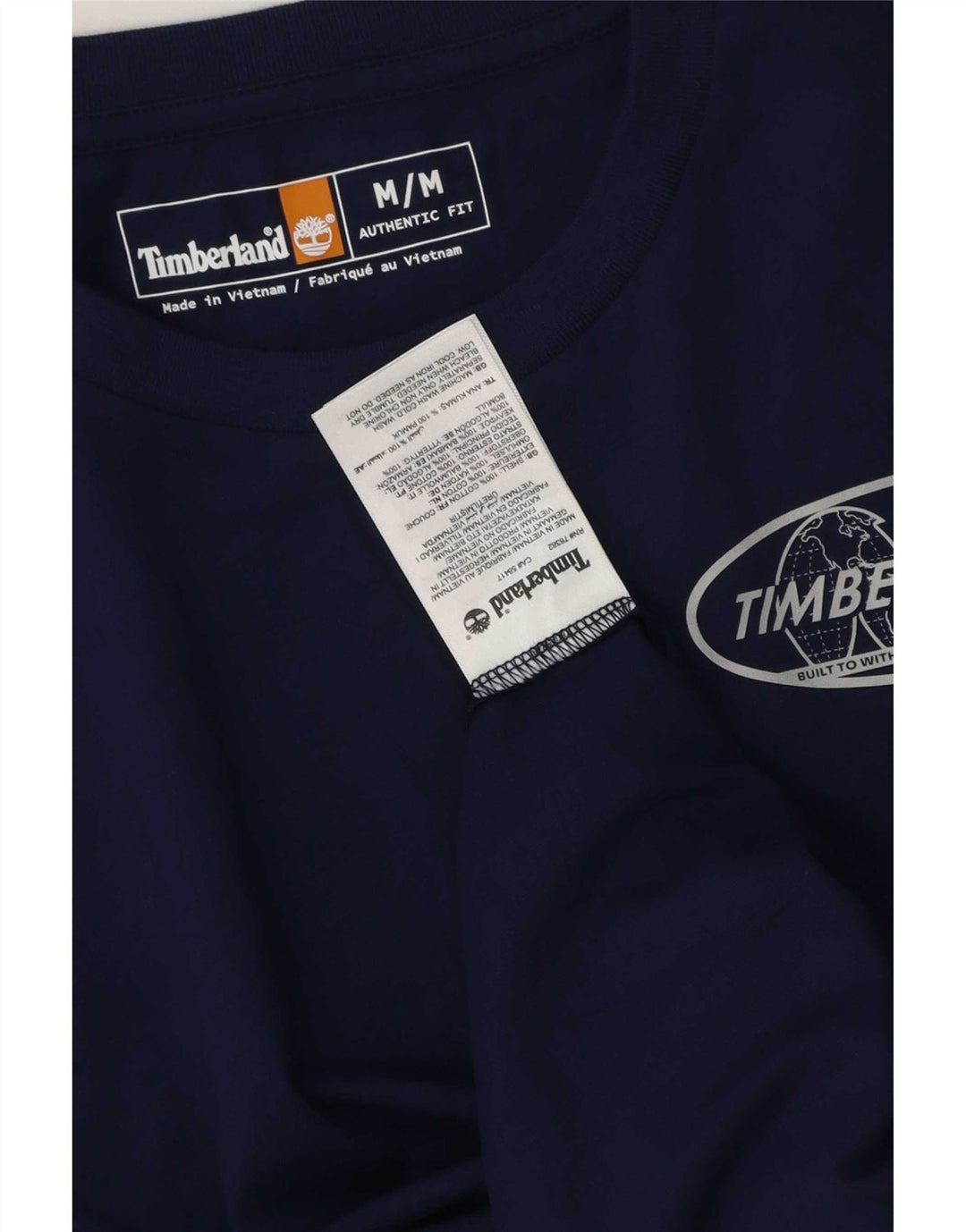 Timberland Herre grafisk T-shirt top mellem marineblå bomuld