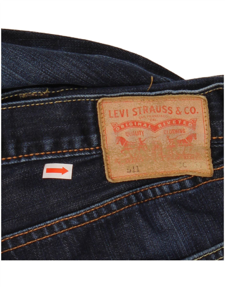 LEVI'S Herre 511 Slim Jeans W32 L30 Marineblå Bomuld