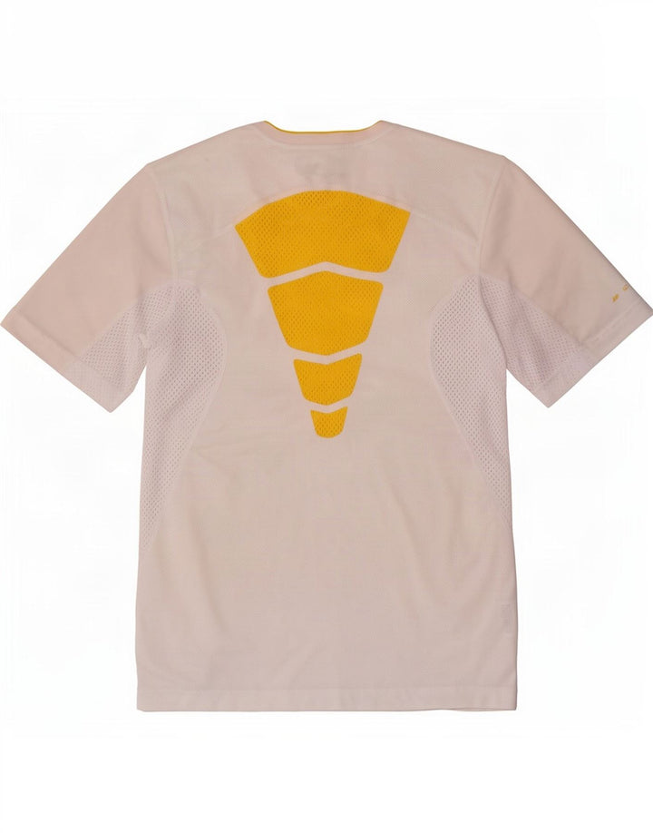 Nike Herre Dri Fit T-shirt Top Lille hvid Colourblock Polyester
