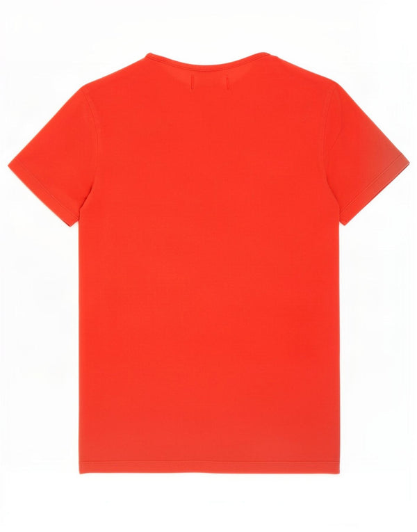 Adidas Dame Grafisk T-Shirt Top UK 8 Lille Rød Bomuld