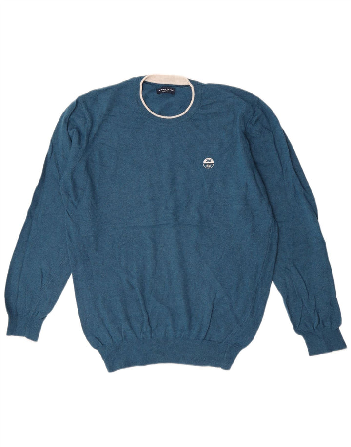 North Sails Herre Crew Neck Jumper Sweater Stor Blå Polyamid