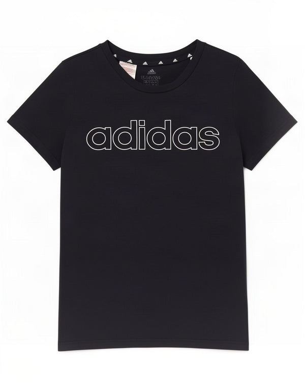 Adidas piger grafisk t-shirt top 13-14 år marineblå bomuld