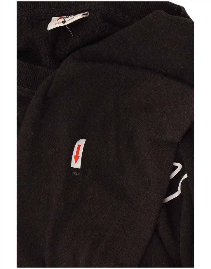 Fila Herre Grafisk Sweatshirt Jumper Stor Sort Bomuld
