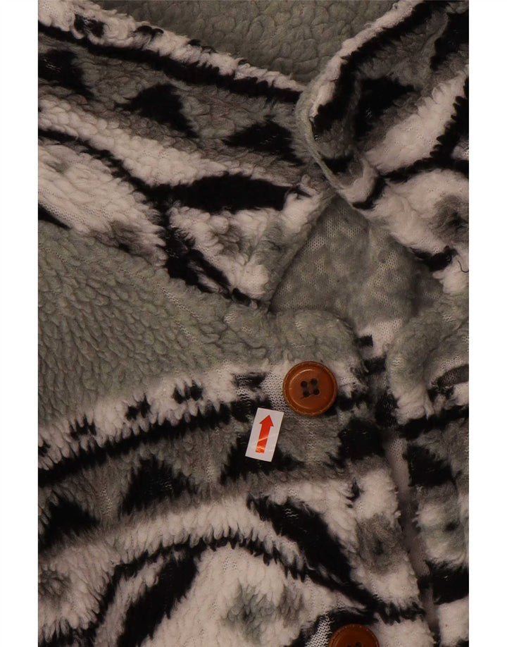 Vintage fleecejakke til mænd UK 38 Medium Grey Fair Isle