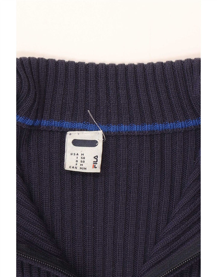 Fila Herre Zip Neck Jumper Sweater IT 50 Mellem marineblå stribet