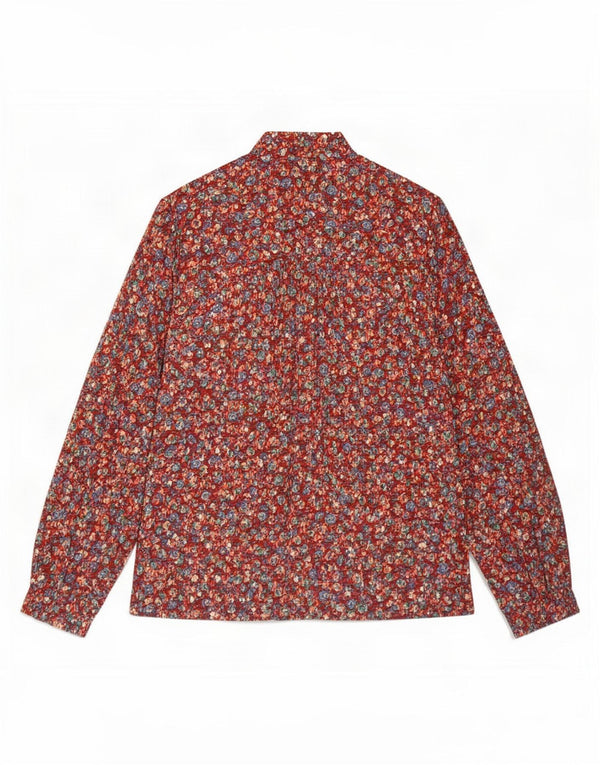 Anthropologie Dame Pullover Shirt UK 12 Medium Red Floral Viscose