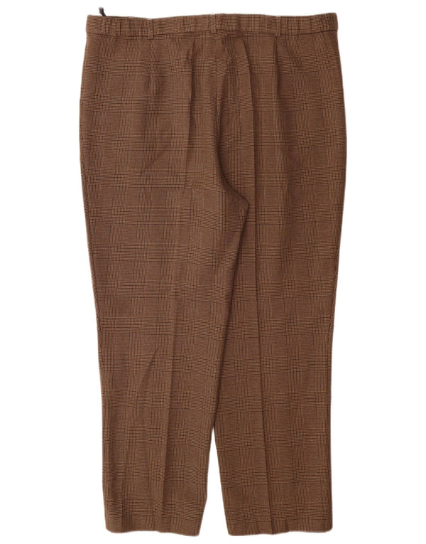 Marks & Spencer Kvinder Højtaljede Casual Bukser UK 20 2XL W40 L29 Brun
