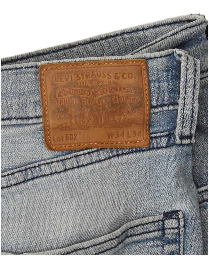 Levi's Herre 502 tilspidsede jeans W34 L34 Blå