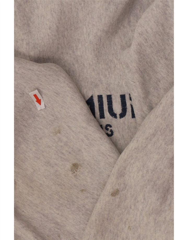 Vintage Dame Grafisk Sweatshirt Jumper UK 14 Medium Grey Flecked