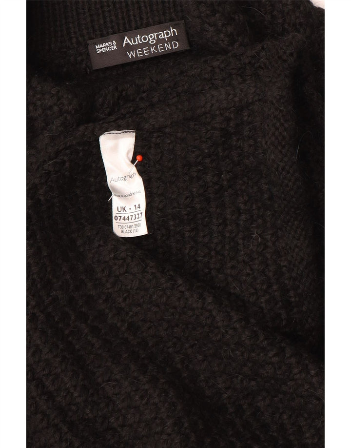 Marks & Spencer Womens Autograph Cardigan Sweater UK 14 Medium Black