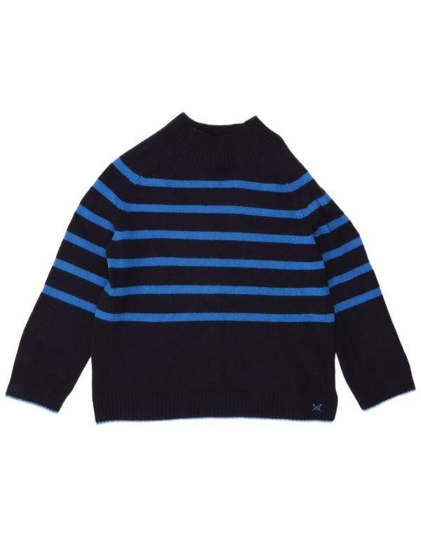 Besætningstøj Dame Turtle Neck Jumper Sweater UK 12 Medium Navy Blue