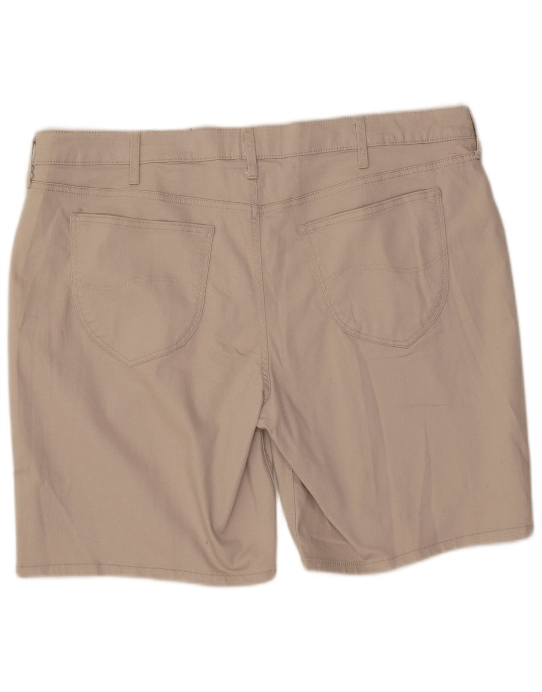 LEE kvinders ryttere mellemhøje bermudashorts US 22 3XL W44 beige bomuld