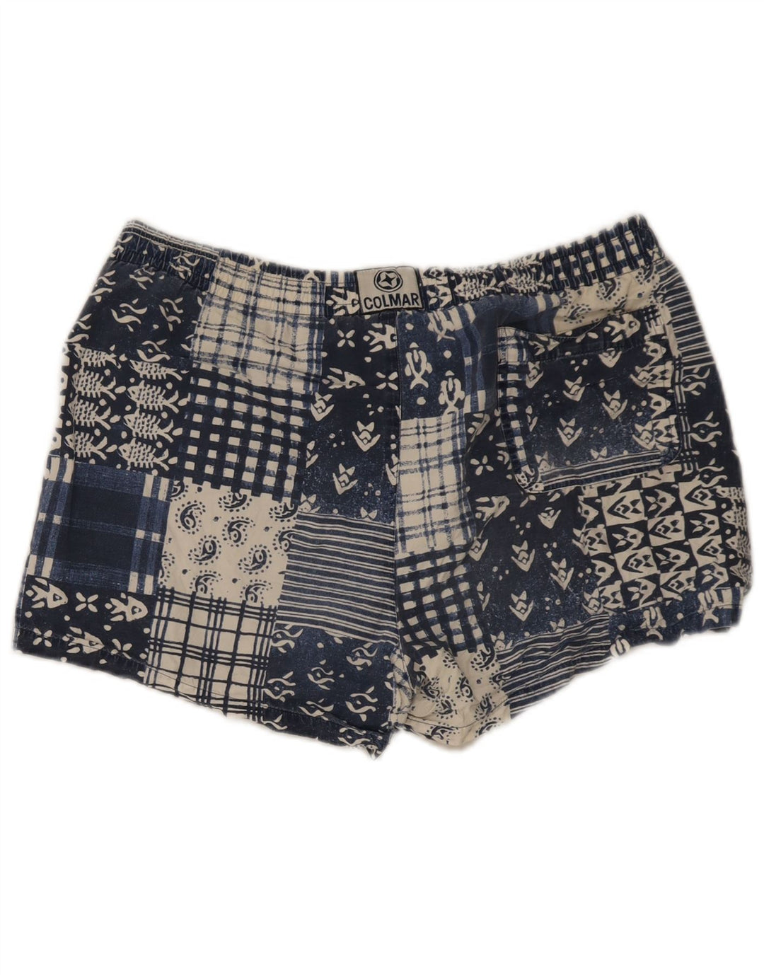 Colmar Badeshorts til mænd IT 50 Stor Blå Patchwork Bomuld