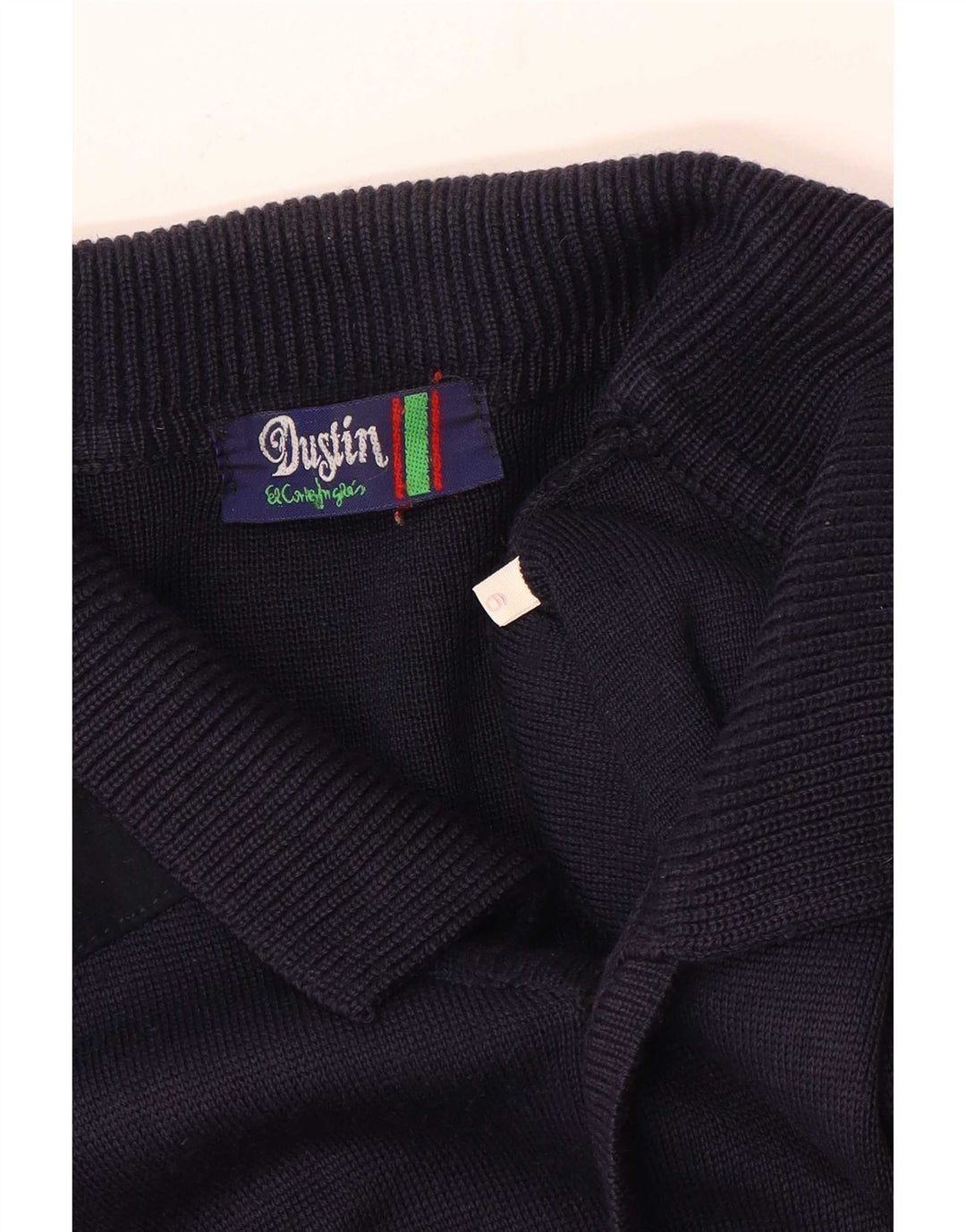 Vintage Herre Cardigan Sweater Stor Navyblå