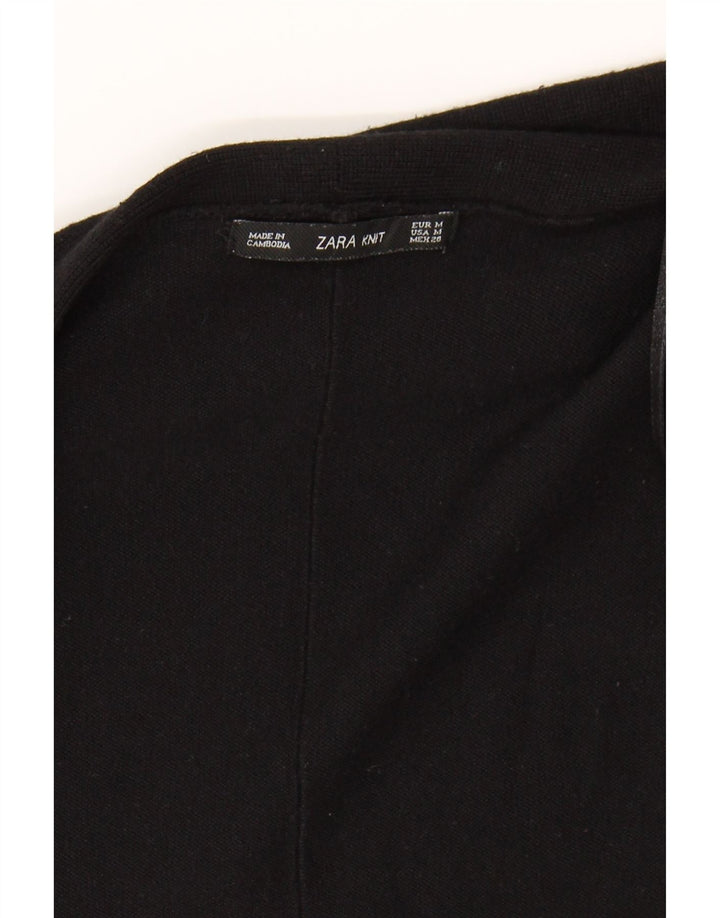 ZARA Womens Open Cardigan Sweater UK 12 Medium Black Vintage Zara and Second-Hand Zara from Messina Hembry 