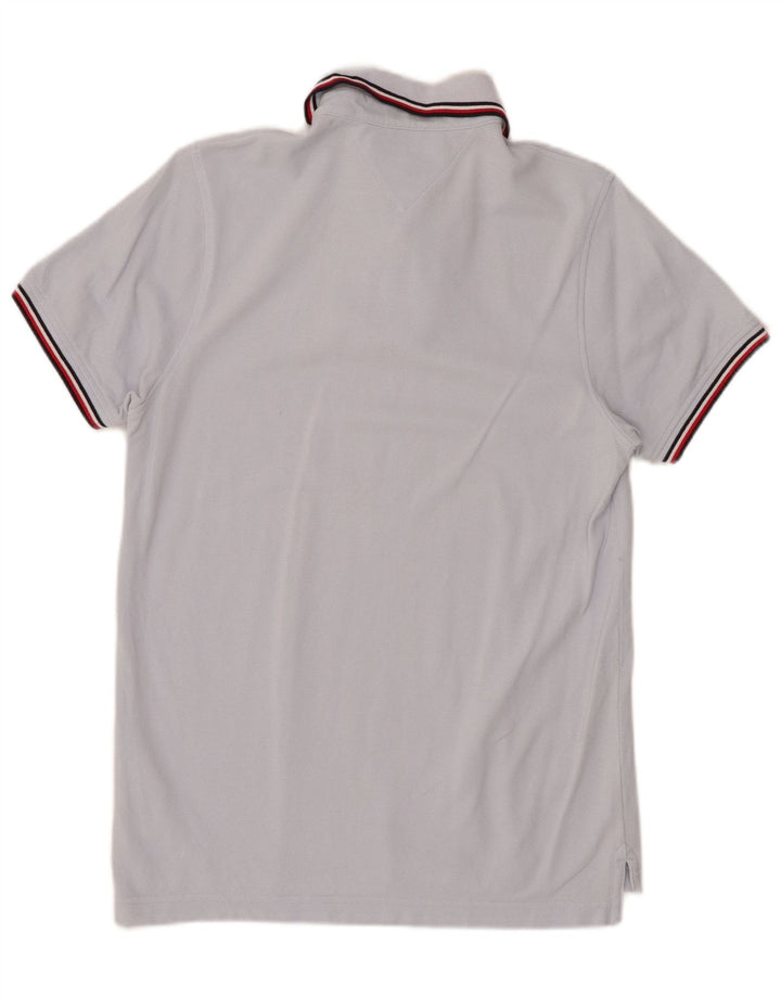 TOMMY HILFIGER Slim Fit poloshirt til mænd Lille blå bomuld