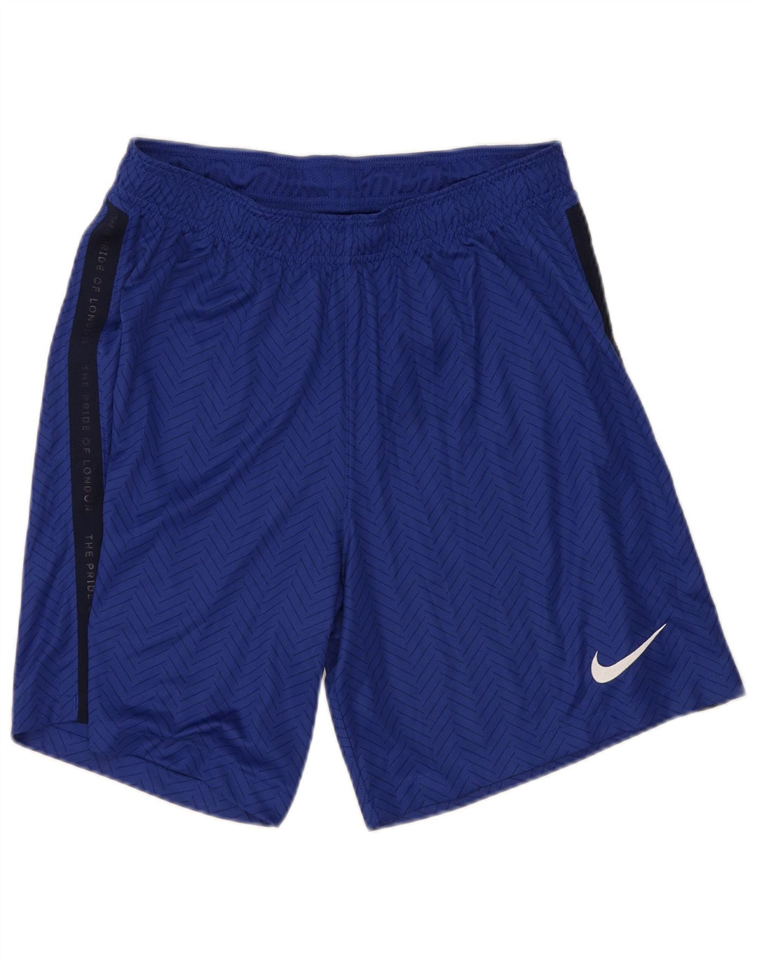 Nike Herre Dri Fit grafiske sportsshorts Large Blue Colourblock Polyester
