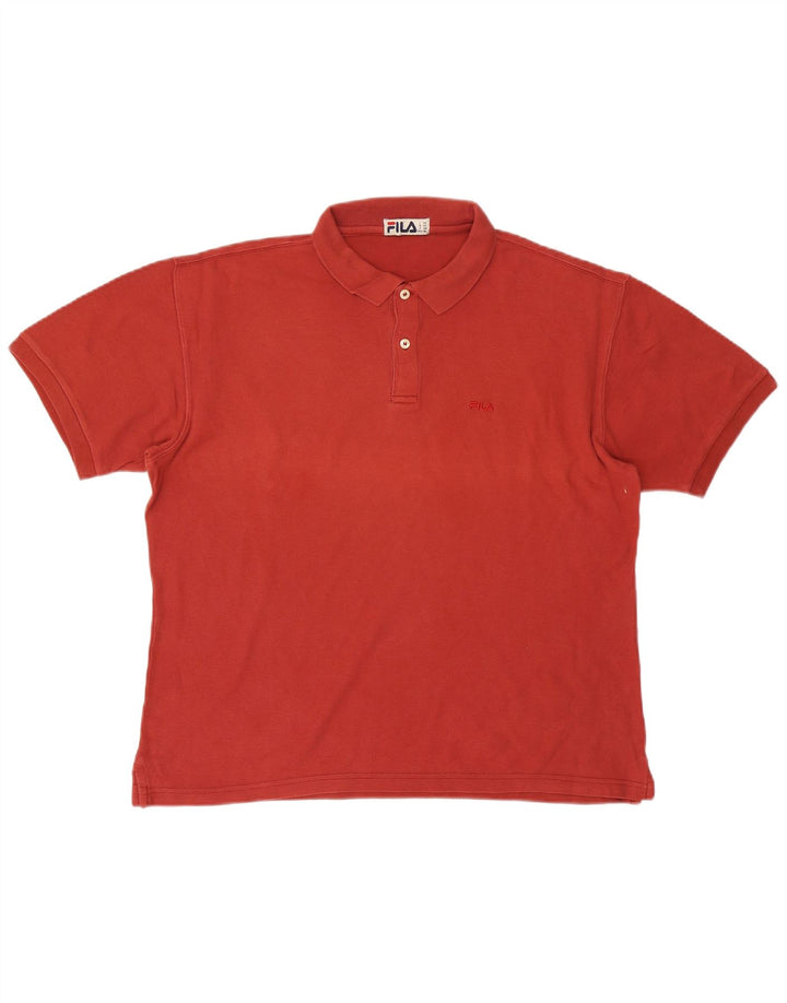FILA Poloshirt til mænd Medium rød bomuld