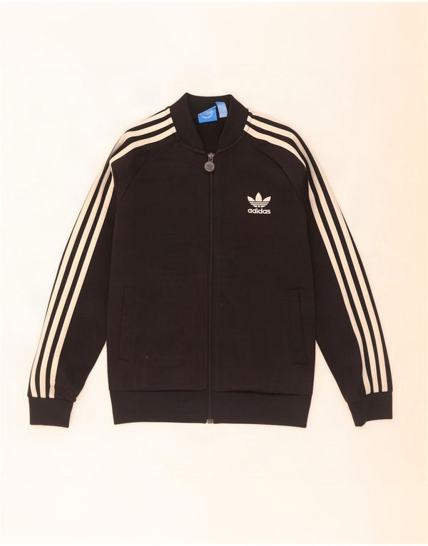 Adidas Drenge Træningsdragt Topjakke 11-12 År Sort Polyester