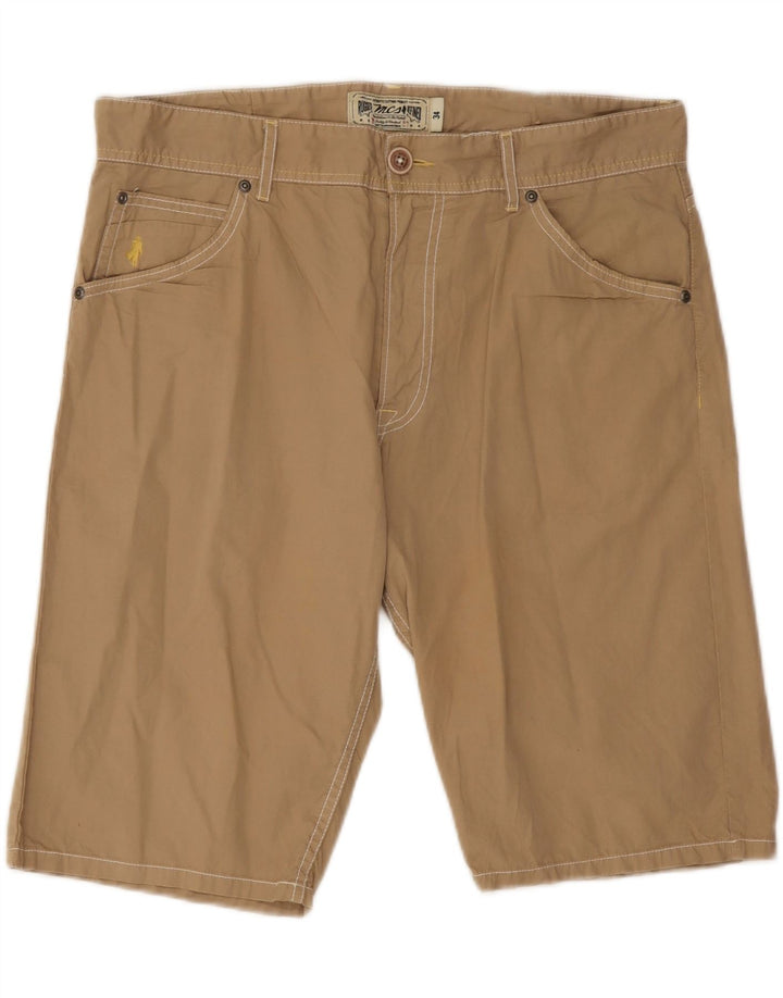 Marlboro Classics Herre Casual Shorts W34 Stor Beige Bomuld