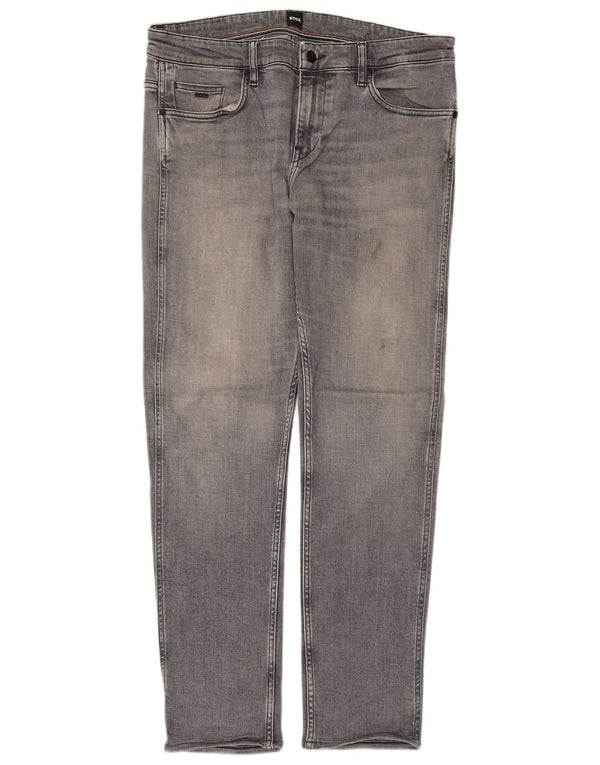 Hugo Boss Herre Delaware Slim Jeans W34 L30 Blå Bomuld