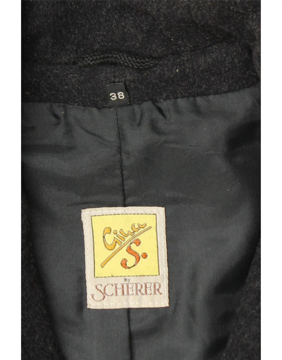 SCHERER Oversized hættejakke til kvinder EU 38 Mellemgrå uld