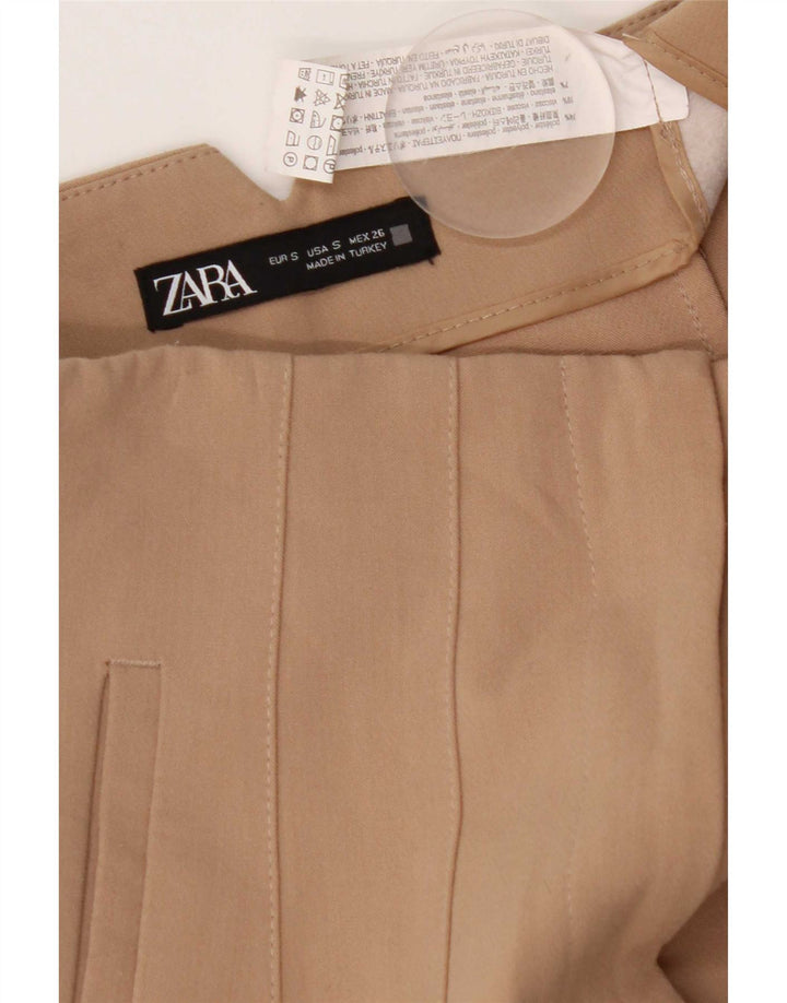 Zara koniske chinobukser til kvinder Small W26 L26 brun polyester