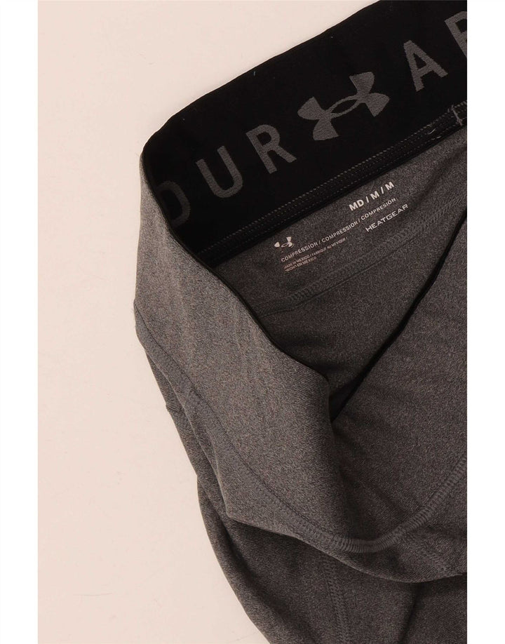 Under Armour Womens Heat Gear Leggings UK 12 Medium Grey Flecked