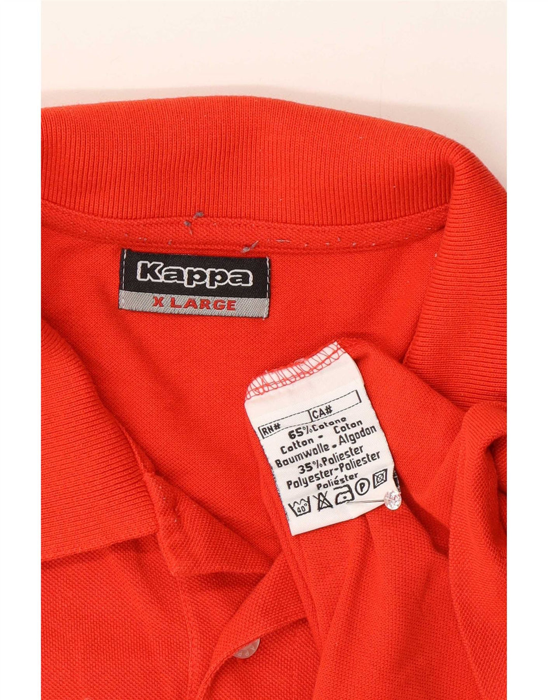 Kappa herre grafisk poloshirt XL rød bomuld