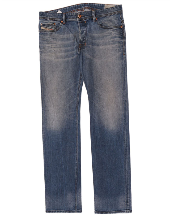 Diesel Straight Jeans til mænd W33 L34 Blå Bomuld